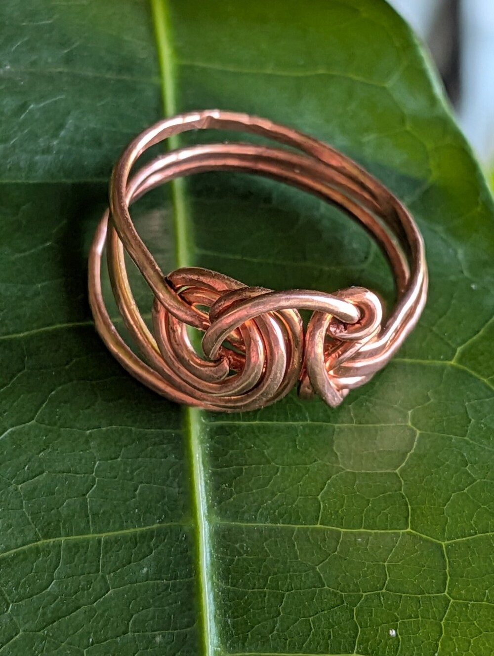 Celtic Copper Ring-Viking Knot-Artisan Crafted-Unisex - Picture 4 of 14